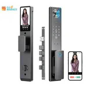 SR LuxeBD 3D Face Recognition Smart Door Lock [LK0217] WiFi | Fingerprint | Face Unlock | App Control | Fully Automatic Lock