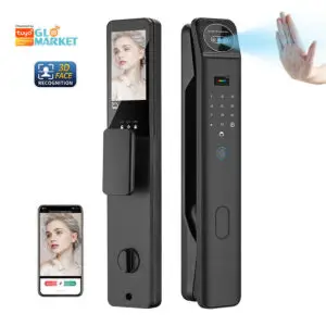 SR LuxeBD 3D Face & Palmprint Smart Door Lock [LK0225] WiFi | Fingerprint | Palm Recognition | App Control | Smart Security Lock