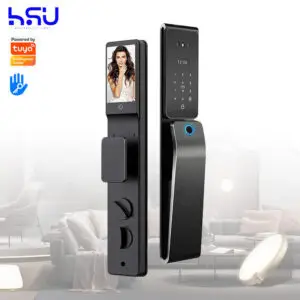 SR LuxeBD 3D Face Recognition Smart Door Lock [HSU-HP01] – Digital Password Electronic Fingerprint Card Key Intelligent Security System with Tuya WiFi, Bluetooth & Multi App Control