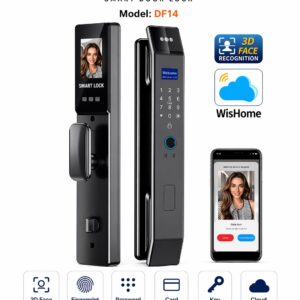 3D Face Recognition Door Lock Fully Automatic Electronic Digital Biometric Fingerprint Smart Gate Lock With Facial Scan for Home [DF14]