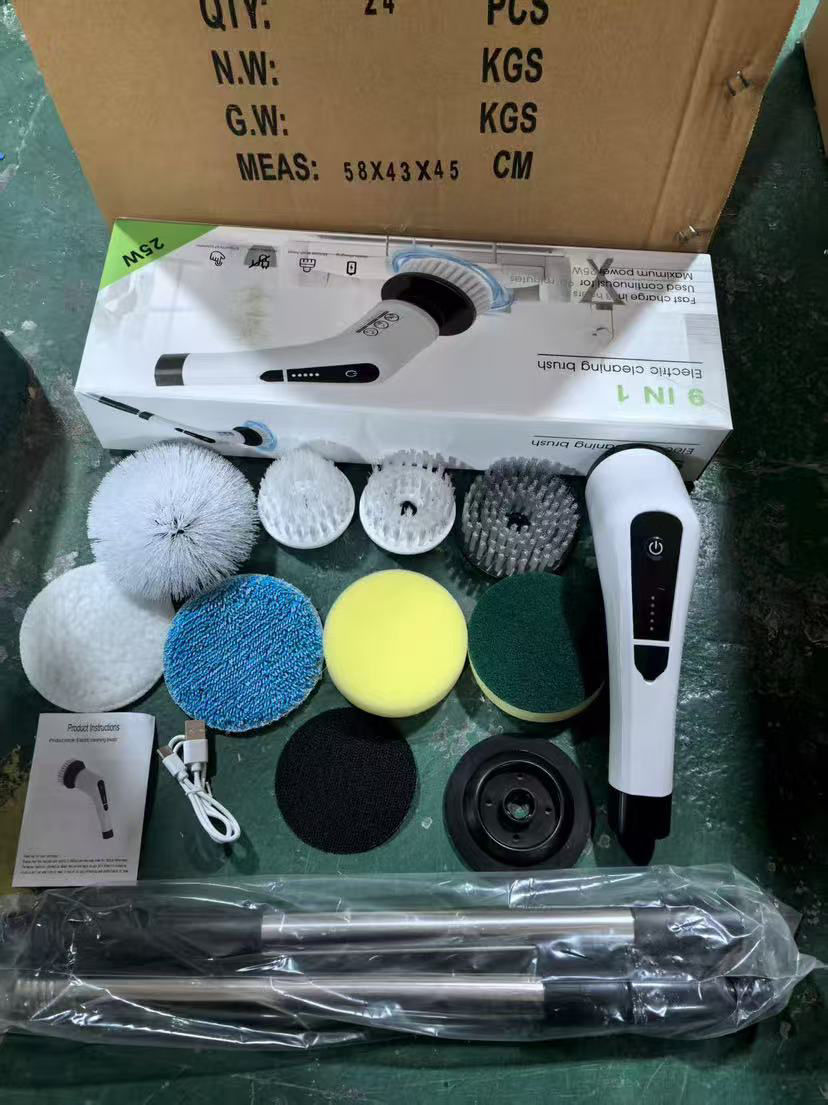 Sunshine Cordless Electric Spin Scrubber with 7 Replaceable Cleaning Brushes – Baby-Friendly Shower, Tub & Tile Cleaning Tool - Image 6