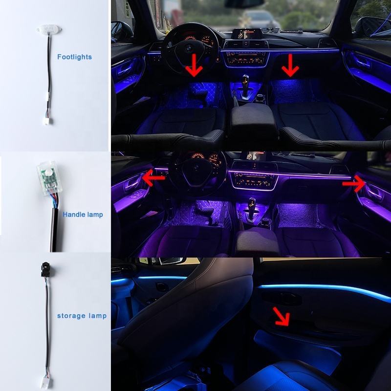 Car Interior LED Ambient Light RGB – 64 Colors Universal Atmosphere Decoration Lighting for All Cars - Image 5