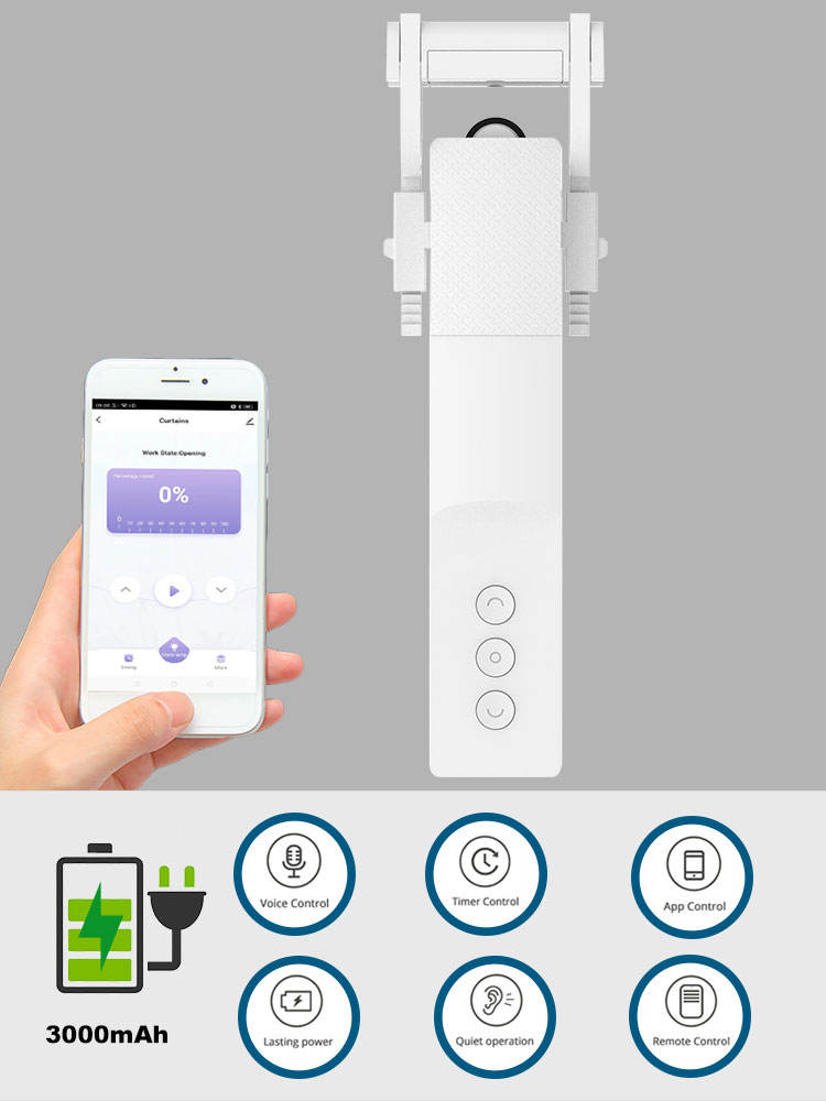 Glomarket Tuya Smart Automatic Curtain Opener Robot – Smart Life App Remote Control Electric Curtain Robot - Image 2
