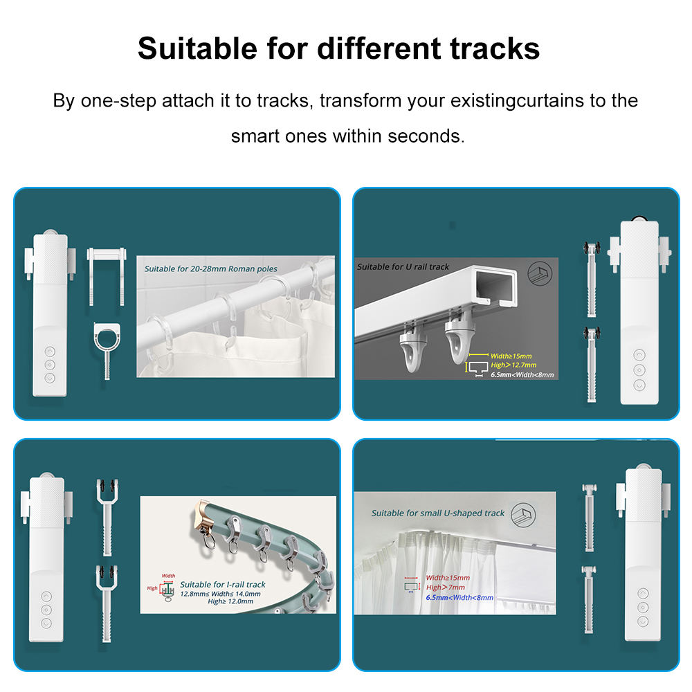 Glomarket Tuya Smart Automatic Curtain Opener Robot – Smart Life App Remote Control Electric Curtain Robot - Image 6