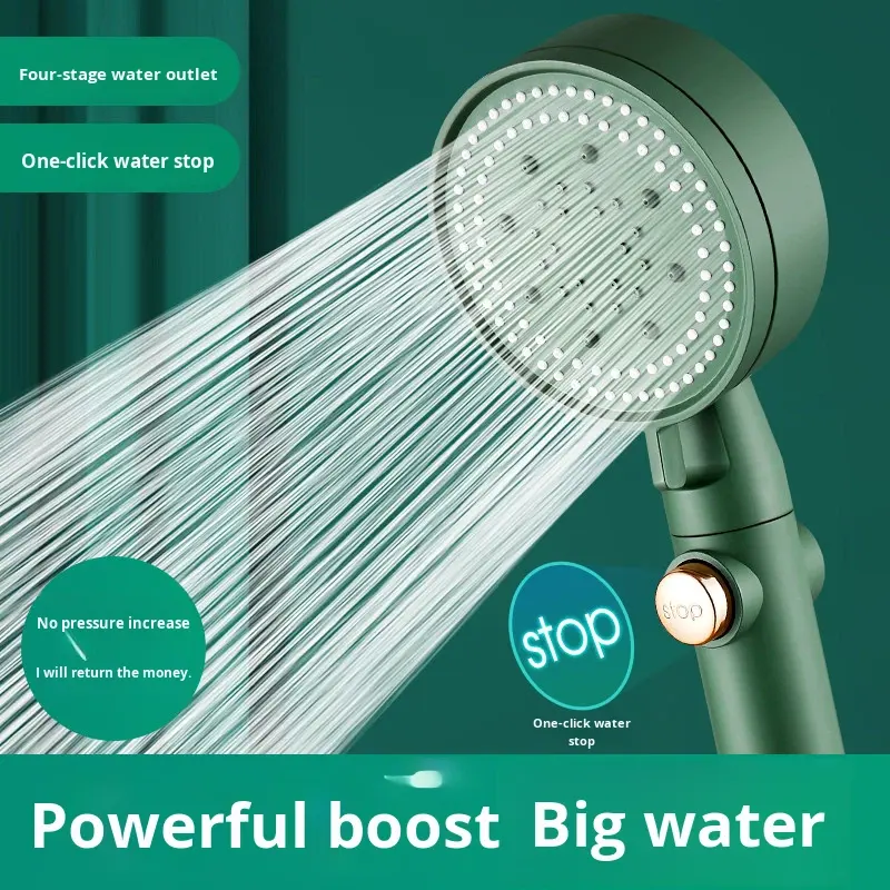 High Pressure Rainfall Shower Head with Spray Flower Design – 4-Speed Large Water Outlet Bathroom Shower (Customizable) - Image 2