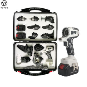 YUTUO Brushless 18V 21000rpm 12 in 1 Multi-head Power Tools Set Electric Cordless Drill Power Saw Plastic Box Combo Kit