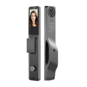 Tuya WiFi Smart Door Lock with Camera 3D Face Fingerprint Palm Intercom Biometric Smart Lock for Wood Door