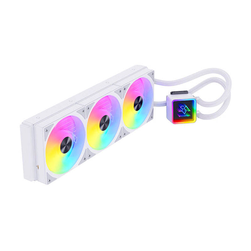 SNOWMAN 360mm ARGB AIO CPU Liquid Cooler – 5V 3-Pin RGB, Copper Water Block, Aluminum Radiator with PWM Fans - Image 4