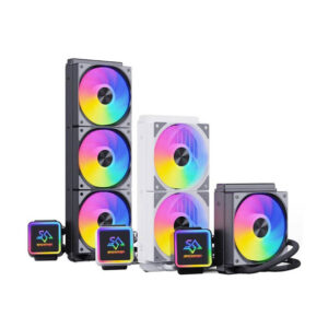 SNOWMAN 360mm ARGB AIO CPU Liquid Cooler – 5V 3-Pin RGB, Copper Water Block, Aluminum Radiator with PWM Fans