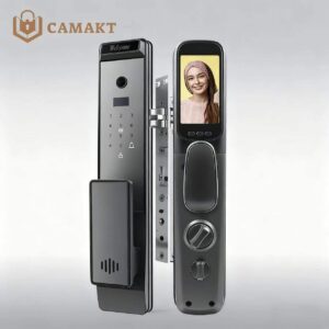 Tuya WiFi Full-Automatic 3D Face & Fingerprint Recognition Smart Lock with Waterproof Outdoor Video Intercom for Aluminum Door