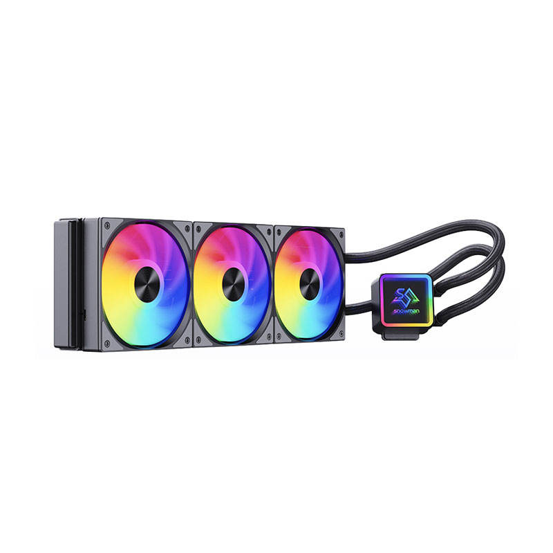 SNOWMAN 360mm ARGB AIO CPU Liquid Cooler – 5V 3-Pin RGB, Copper Water Block, Aluminum Radiator with PWM Fans - Image 2