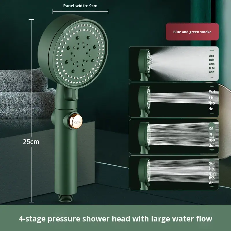 High Pressure Rainfall Shower Head with Spray Flower Design – 4-Speed Large Water Outlet Bathroom Shower (Customizable) - Image 4