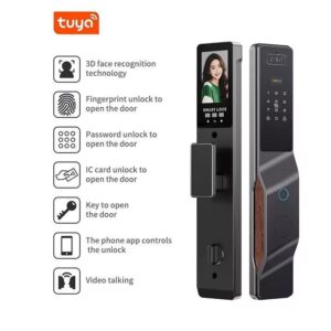 3d Face Smart Door Lock Biometric Fingerprint Recognition Keyless Entry Tuya Wifi Digital Lock for Wooden Doors