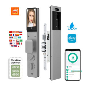 TYSH Tuya Multi-language Smart Door Lock Fingerprint Digital Wifi Lock Active Video Intercom With Camera Smart Lock