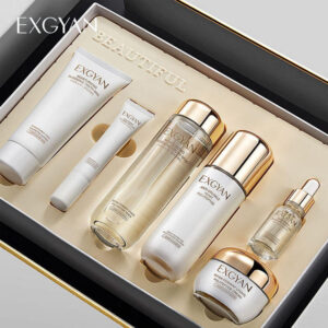 EXGYAN Best Selling 6 Pcs Skin Care Set with Polypeptide – Cleansing, Moisturizing & Anti-Wrinkle Face Essence Kit