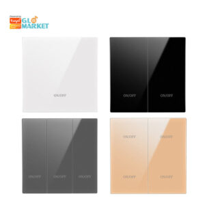 Glomarket AG Glass Smart Wall Light Switch – Neutral Wire Support, Wireless Remote & Voice Control with Google Alexa