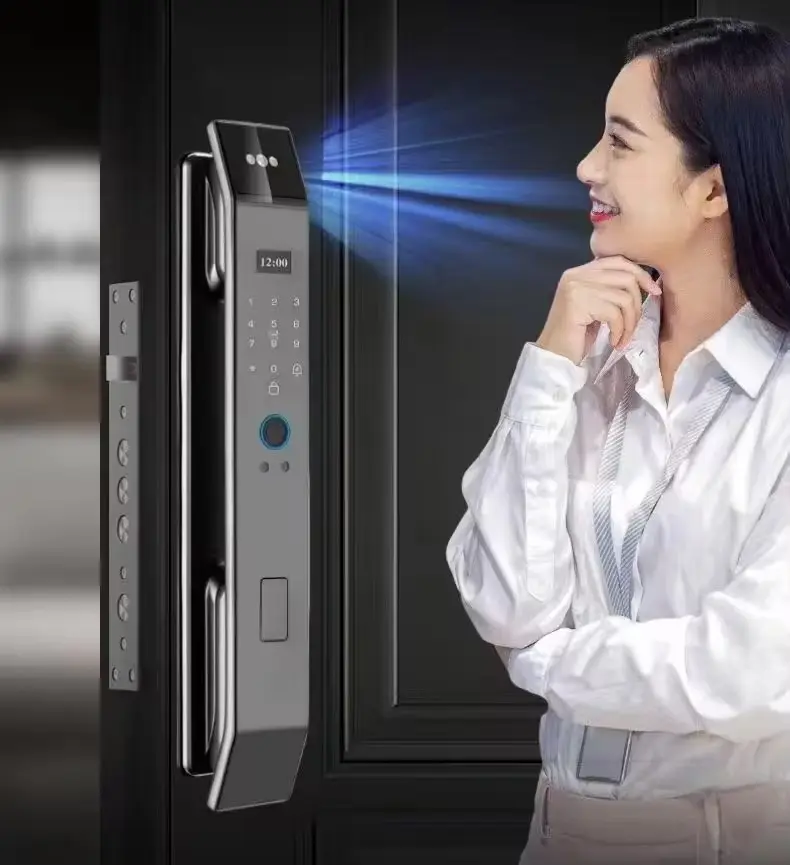 3D Face Recognition Smart Door Lock – Fully Automatic Digital Biometric Fingerprint Gate Lock with Facial Scan for Home - Image 3