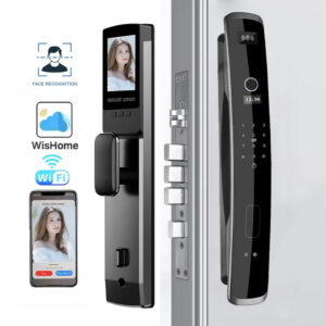 Wishome WiFi App 3D Face Recognition Smart Door Lock – Fully Automatic Digital Fingerprint Lock with Camera & Doorbell