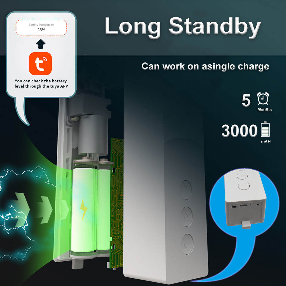 Glomarket Tuya Smart Automatic Curtain Opener Robot – Smart Life App Remote Control Electric Curtain Robot - Image 5