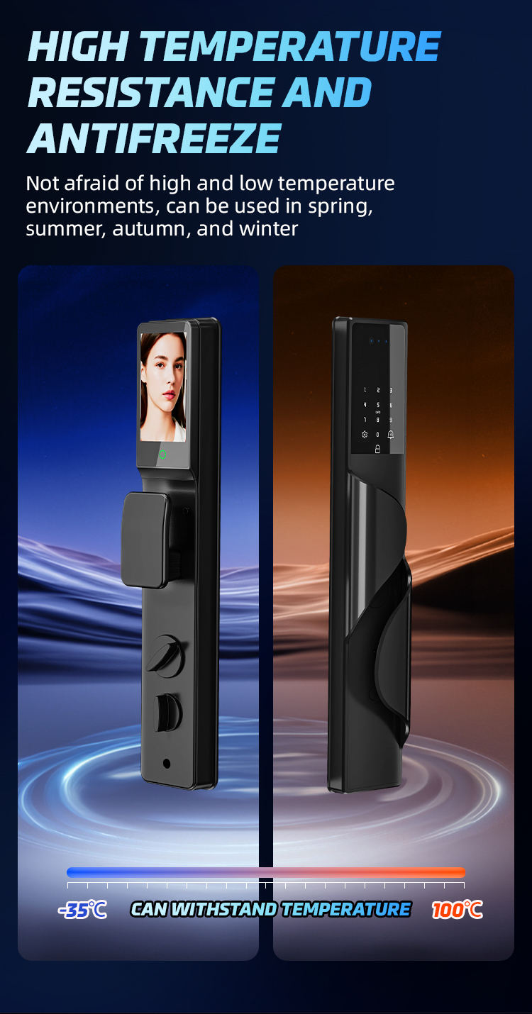 3D Face Smart Door Lock Waterproof Digital Lock Fingerprint Biometric Cerradura Inteligente Tuya Wifi Smart Door Lock - Image 6