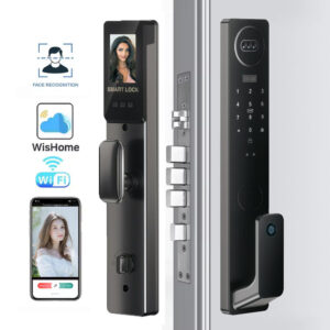 SR LuxeBD Wireless Smart Door Lock [XF18] – Biometric Automatic Security Cylinder with WiFi, Face Recognition, Fingerprint, Password, Card & App Control | Smart Home Digital Lock System