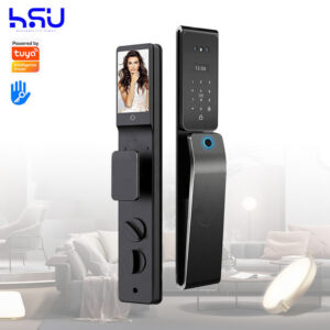 SR LuxeBD 3D Face Recognition Smart Door Lock [HSU-HP01] – Digital Password Electronic Fingerprint Card Key Intelligent Security System with Tuya WiFi, Bluetooth & Multi App Control