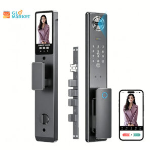 SR LuxeBD 3D Face Recognition Smart Door Lock [LK0217] WiFi | Fingerprint | Face Unlock | App Control | Fully Automatic Lock